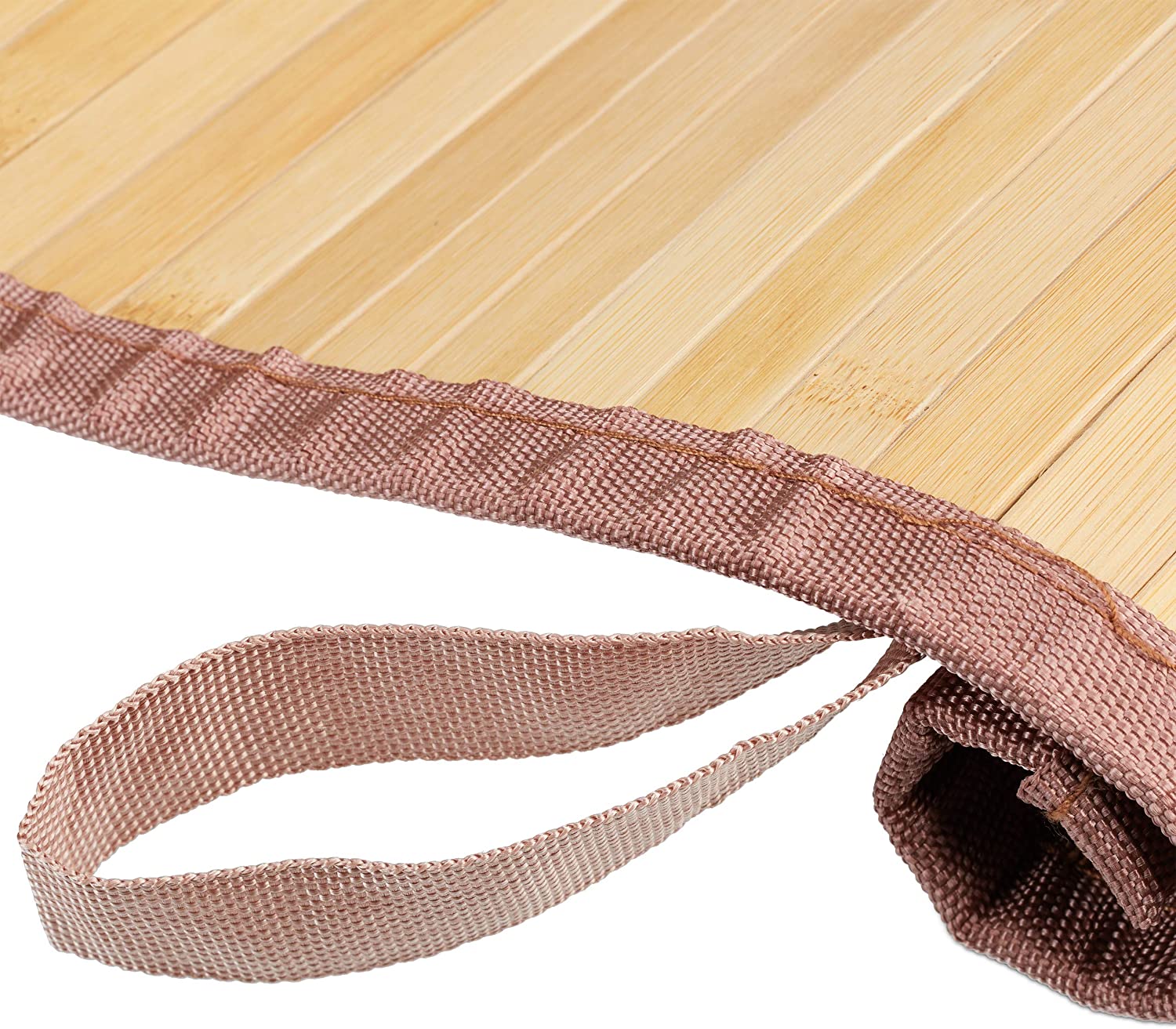 Relaxdays Χαλάκι Μπάνιου από Μπαμπού - 80 x 45 cm - Brown - 4052025944919