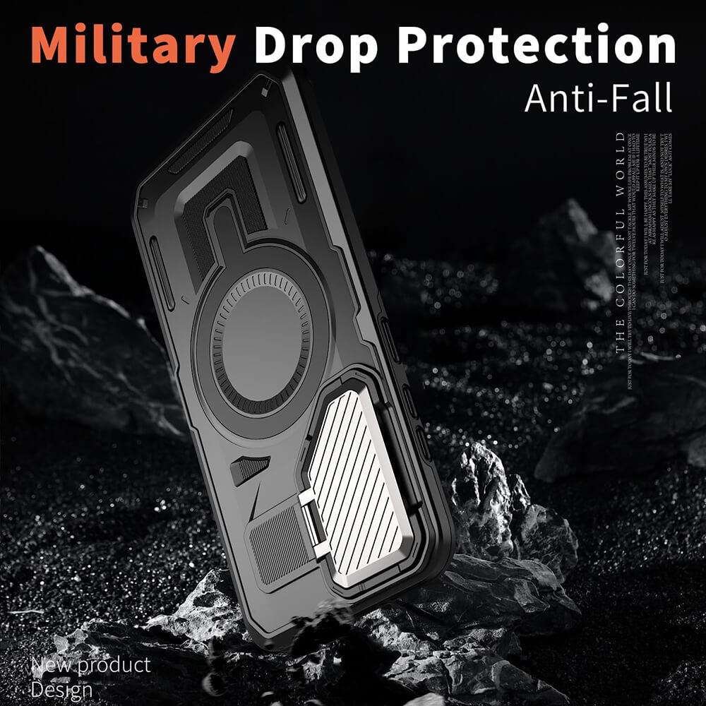 Techsuit Samsung Galaxy S24 / S25 CamVault MagSafe Σκληρή Θήκη με Πλαίσιο Σιλικόνης - Black