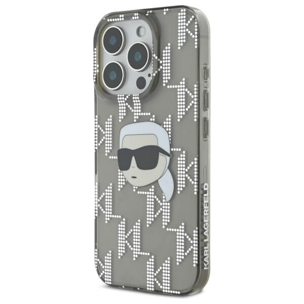 Karl Lagerfeld iPhone 16 Pro Max - IML Karl Head Electroplated - Σκληρή Θήκη με Πλαίσιο Σιλικόνης - Black - KLHCP16XHKLPKHK