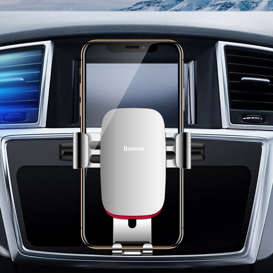 Baseus Metal Age Gravity Car Mount for CD Slot - Universal Βάση Αυτοκινήτου για την Υποδοχή του CD Player - Silver - SUYL - J0S