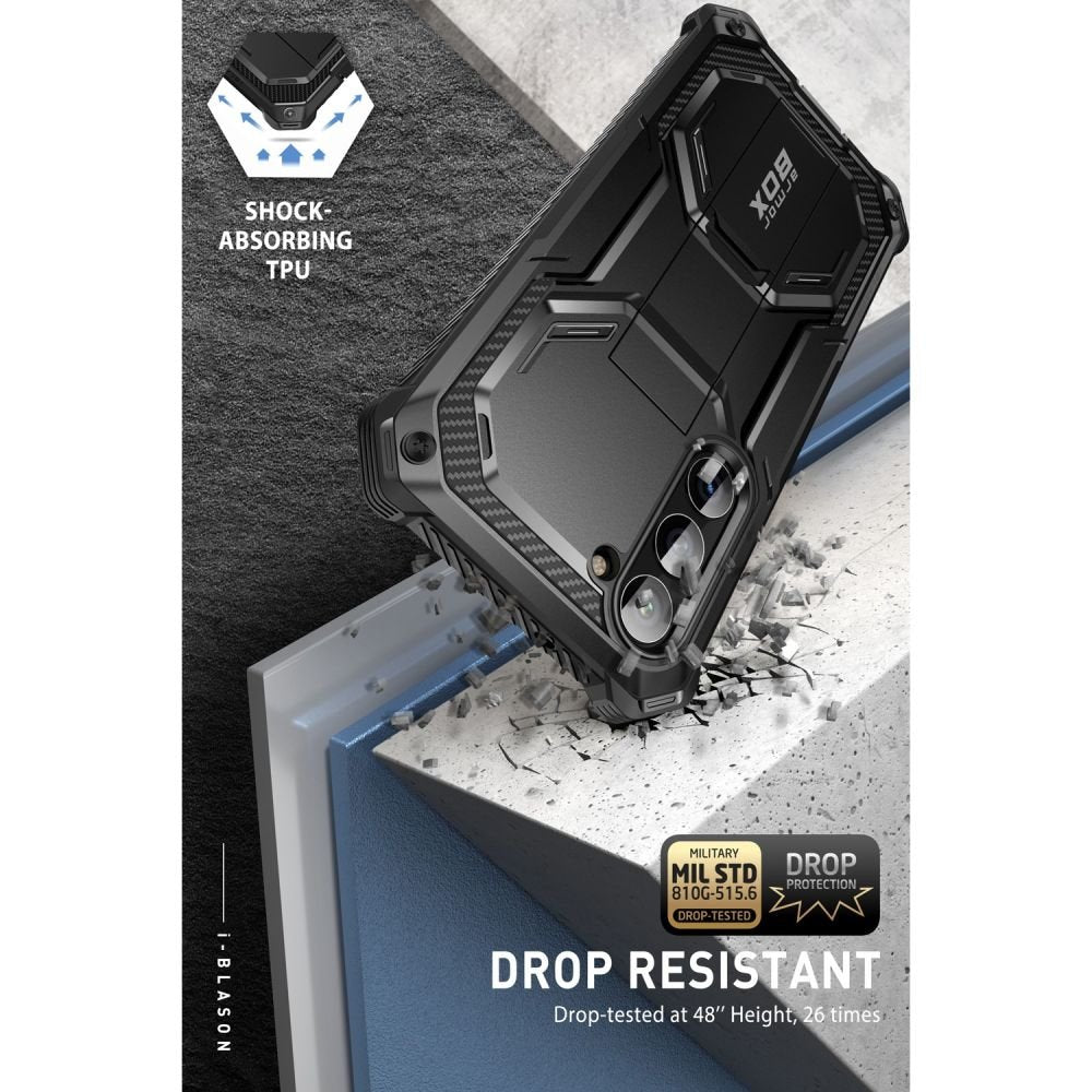 Supcase Samsung Galaxy S23 Armorbox 2 Σκληρή Θήκη με Προστασία Οθόνης και Stand - Black