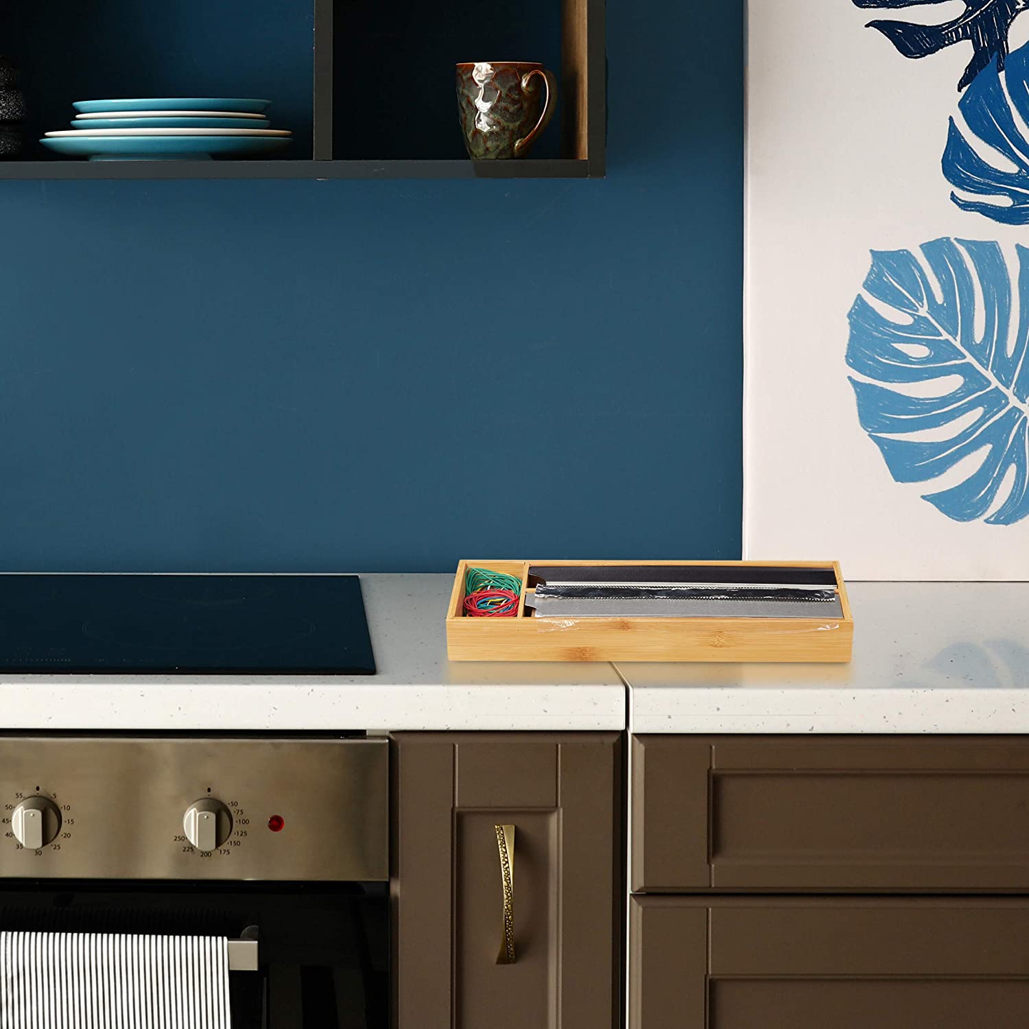 Relaxdays Διανομέας Αλουμινόχαρτου από Μπαμπού - Natural - 4052025274900