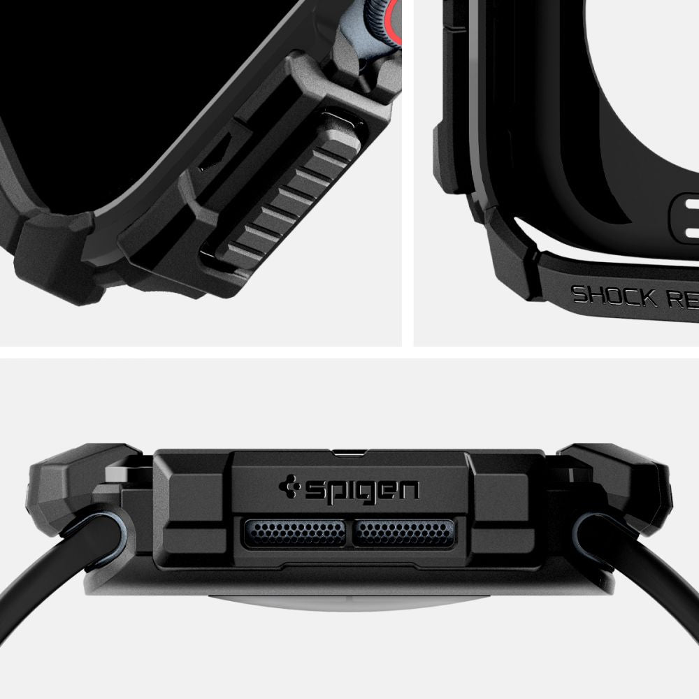 Spigen Θήκη Apple Watch 10/11 - 46mm Rugged Armor - Matte Black
