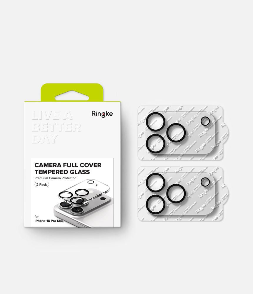 Ringke iPhone 18 Pro Max - Αντιχαρακτικό Γυαλί για την Κάμερα - Camera Full Cover - 2 Τεμάχια - Clear