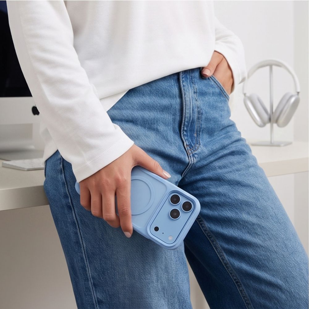 Tech-Protect iPhone 18 Pro / iPhone 17 Pro - Σκληρή Θήκη MagSafe με Πλαίσιο Σιλικόνης - MagMat MagSafe CC - Matte Light Blue