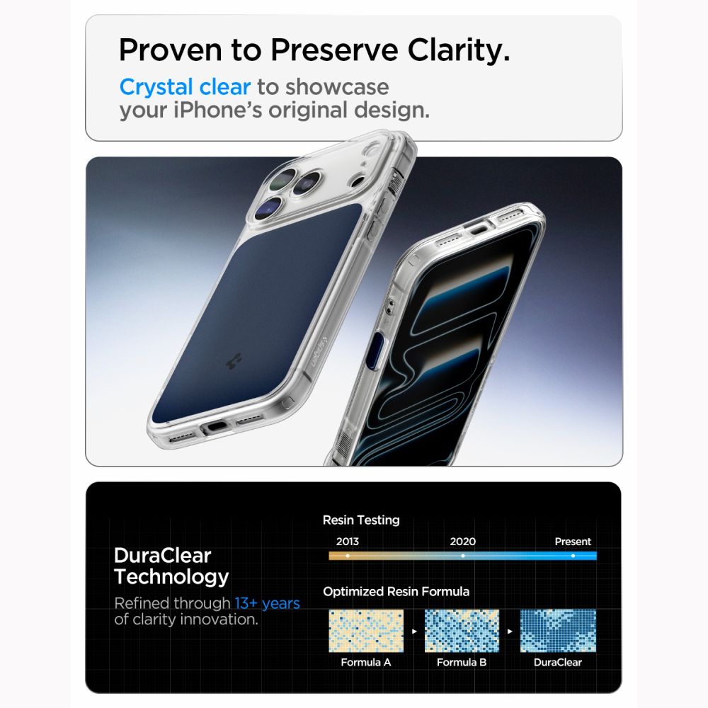 Spigen iPhone 18 Pro / iPhone 17 Pro - Σκληρή Θήκη με Πλαίσιο Σιλικόνης και MagSafe - Ultra Hybrid T Mag - Matte Blue