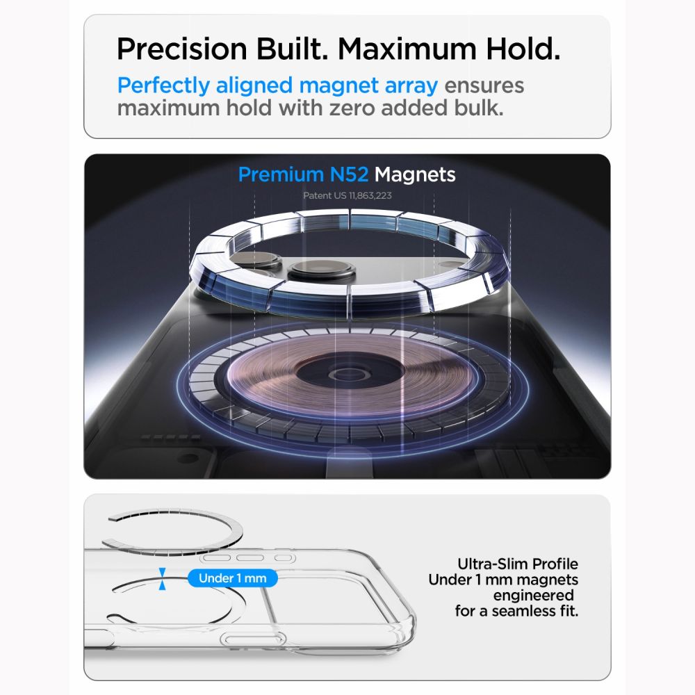 Spigen iPhone 18 Pro / iPhone 17 Pro - Θήκη Σιλικόνης με MagSafe - Liquid Crystal Mag - Clear / White