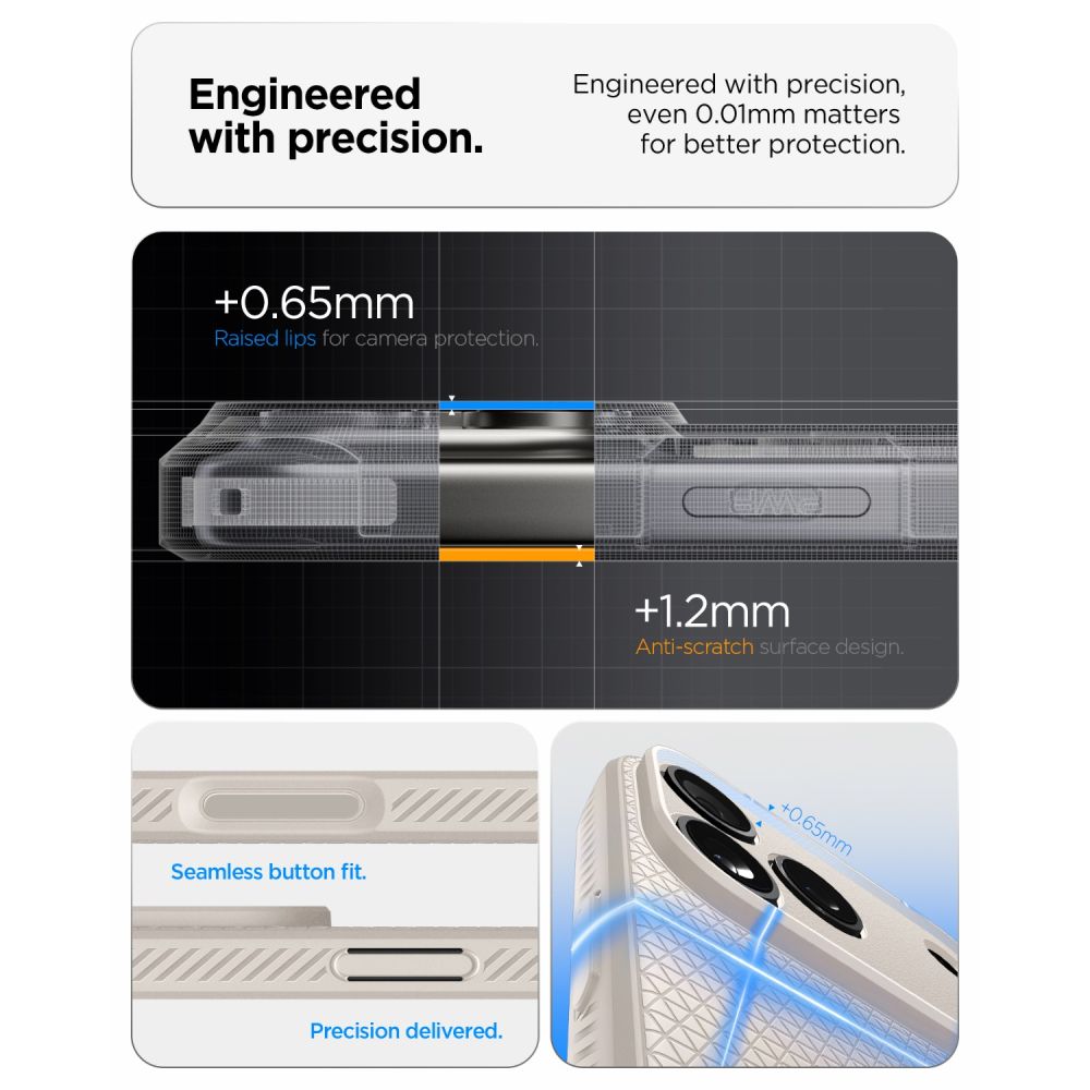 Spigen iPhone 18 Pro / iPhone 17 Pro - Θήκη Σιλικόνης - Liquid Air - Natural Titanium