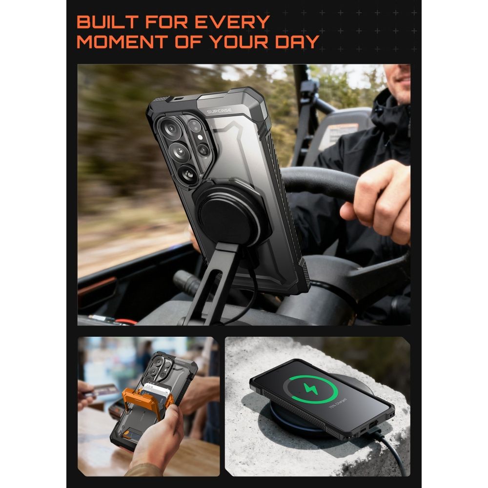 Supcase Samsung Galaxy S26 Ultra - Σκληρή Θήκη με MagSafe και Stand - UB Grip Mag - Black