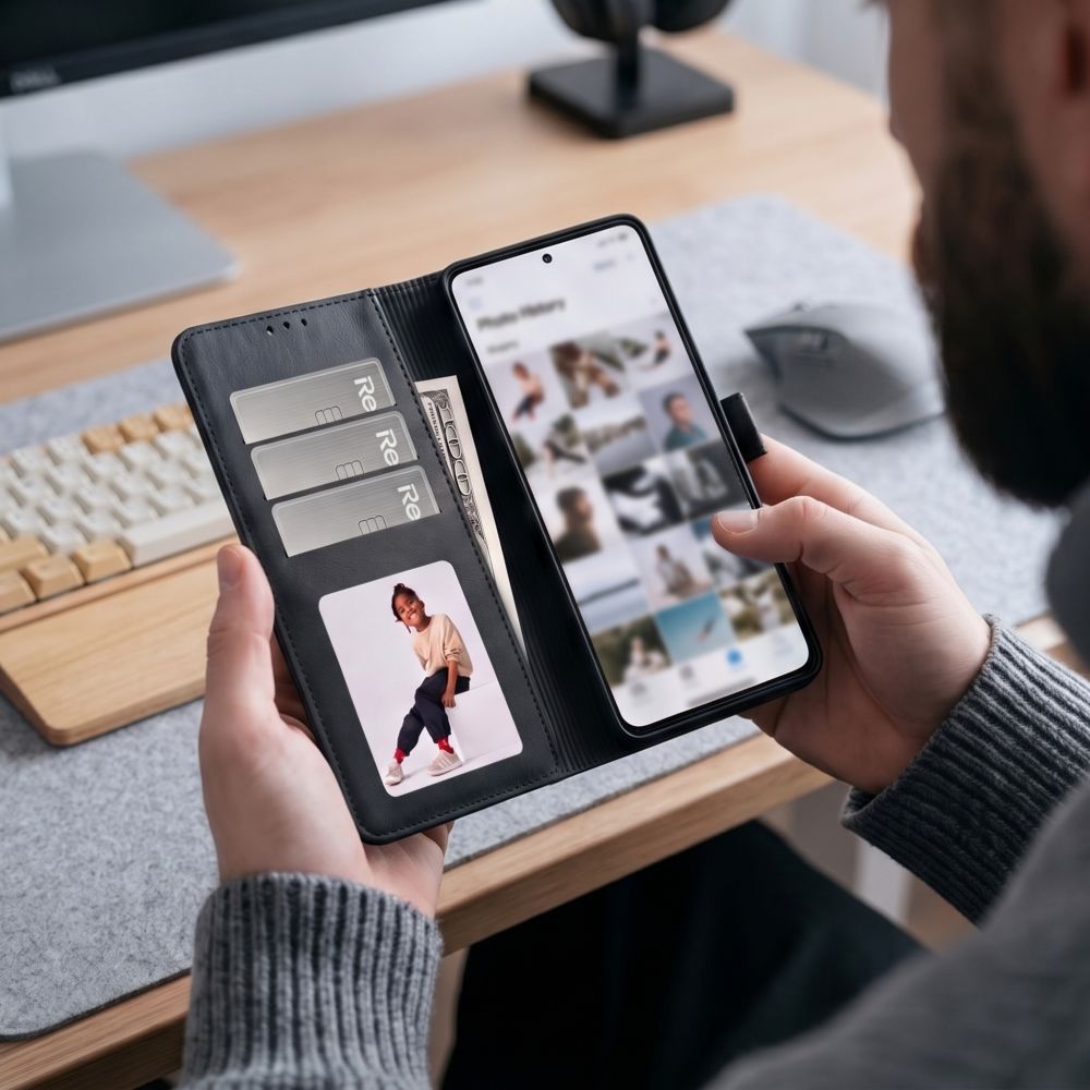 Tech-Protect Xiaomi Redmi Note 17 Pro Max 5G - Θήκη Πορτοφόλι Stand από Δερματίνη - Wallet - Matte Black