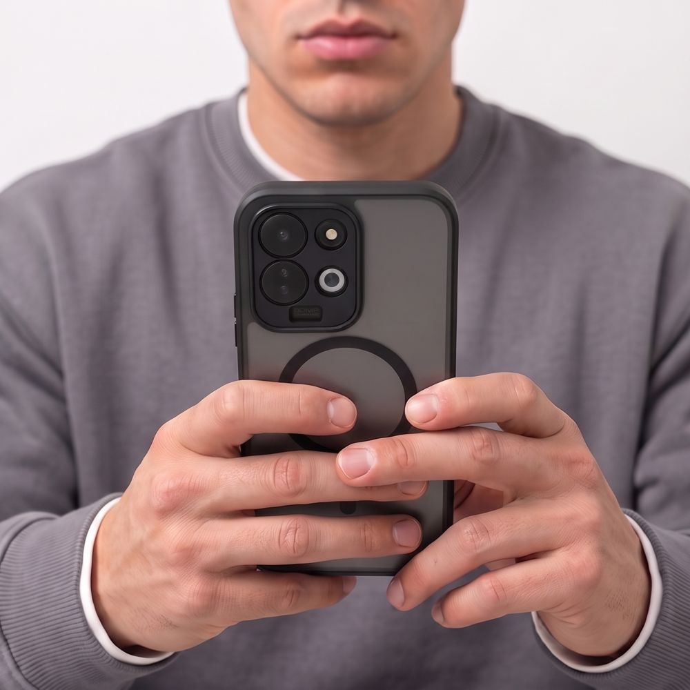 Tech-Protect Xiaomi Redmi 17 4G / 5G - Σκληρή Θήκη με Πλαίσιο Σιλικόνης και MagSafe - MagMat MagSafe - Matte Black