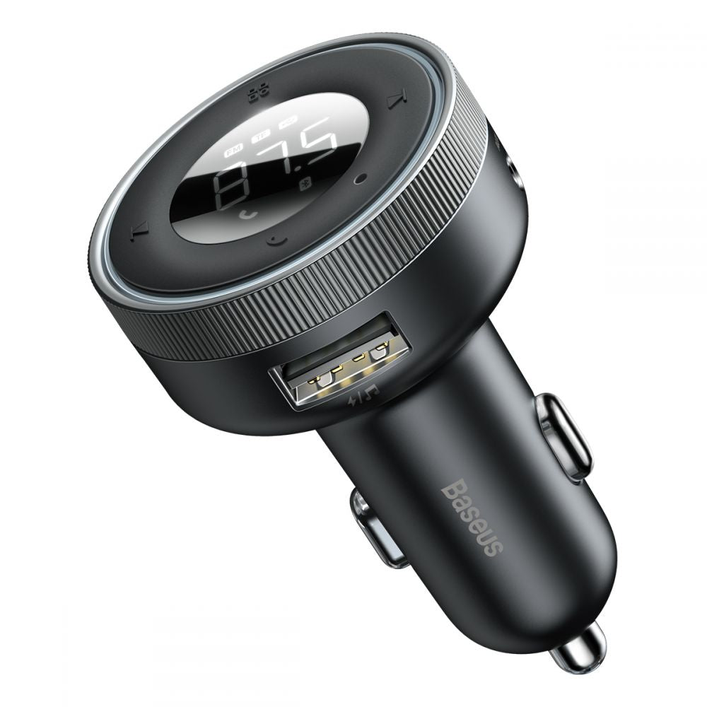 Baseus CCLH - 01 Car Charger and FM Transmitter 2xUSB QC3.0 για Αναπαραγωγή Μουσικής / Φόρτιση Κινητών στο Αυτοκίνητο - Black