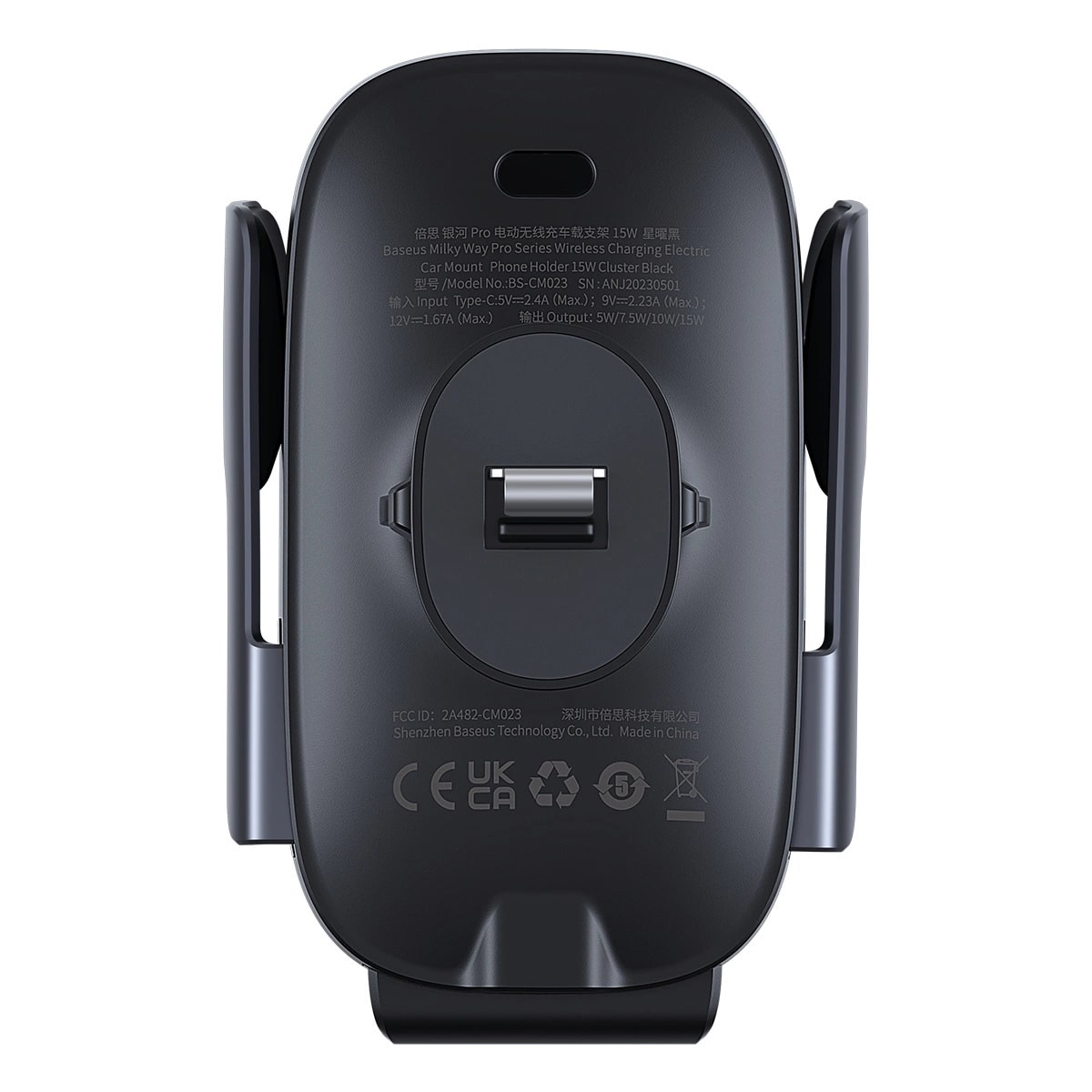 Baseus Milky Way Pro Electric Bracket Universal Βάση Αυτοκινήτου Αεραγωγού με Ασύρματη Φόρτιση Qi Charge 15W - Black - BS - CM023