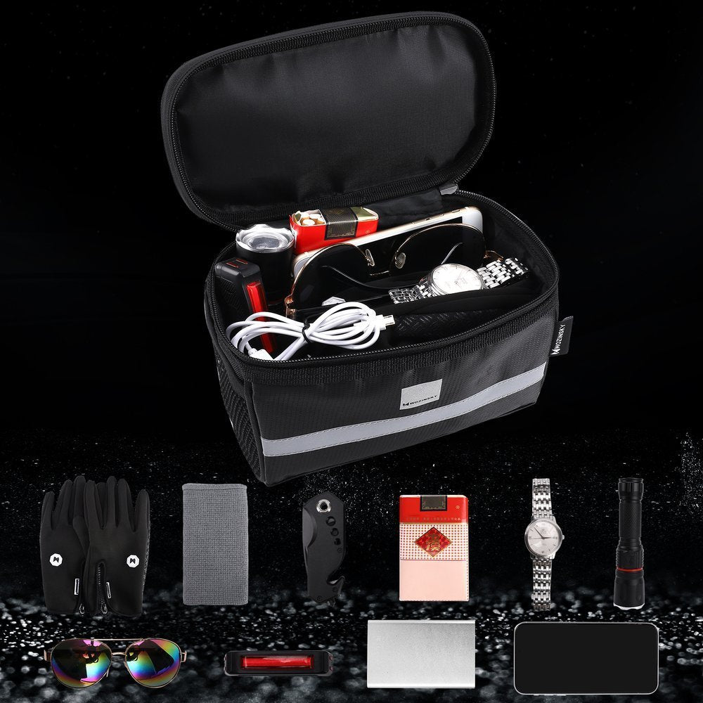 Wozinsky Bicycle Handlebar Bag - Universal Τσάντα Αποθήκευσης για Τιμόνι Ποδηλάτου 2L - Black - WBB12BK