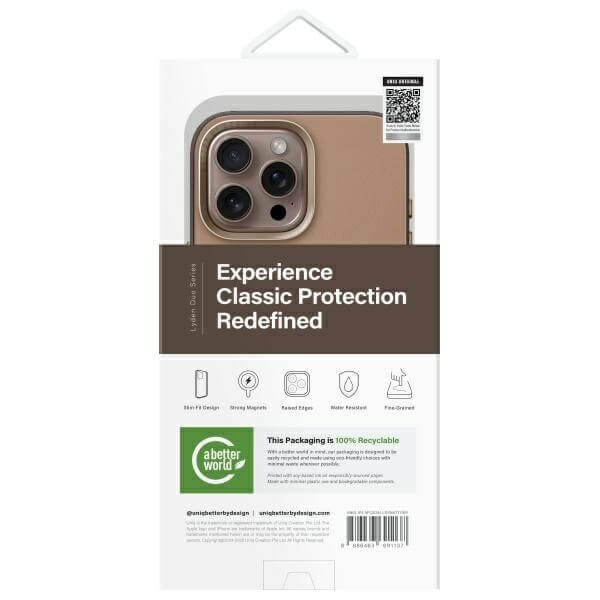 Uniq iPhone 16 Pro Max - Lyden DS - Σκληρή Θήκη με Επένδυση Συνθετικού Δέρματος και MagSafe - Flint Grey