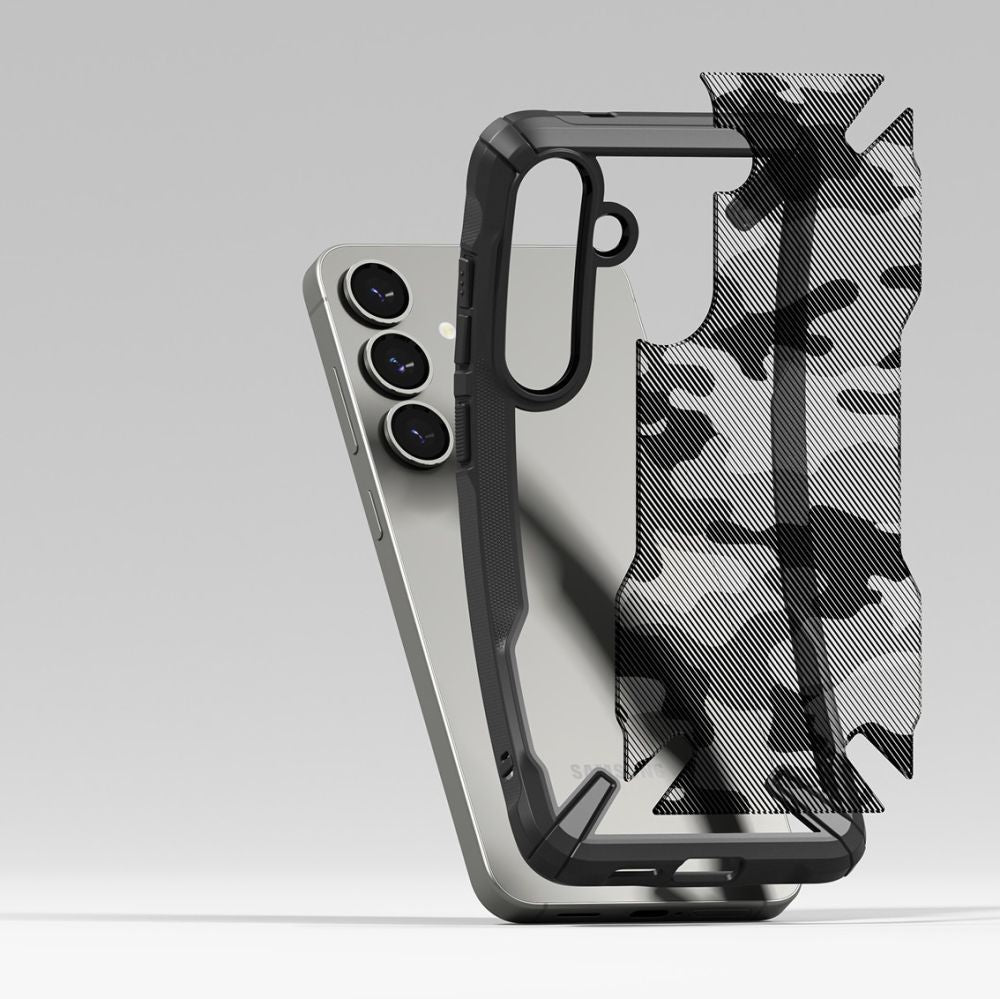 Ringke Samsung Galaxy S25 Plus Fusion X Σκληρή Θήκη με Πλαίσιο Σιλικόνης - Camo Black