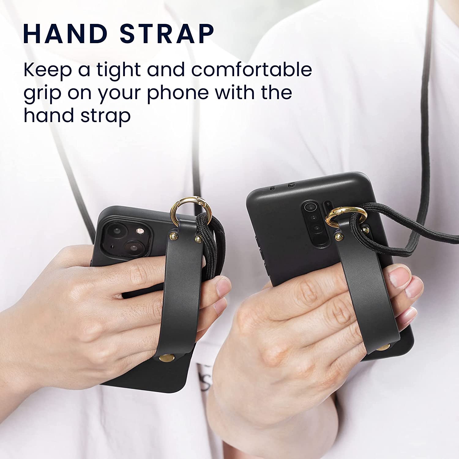 KW iPhone 13 Pro Max Θήκη Σιλικόνης TPU με Λουράκι και Finger Holder - Slate Grey - 56427.202