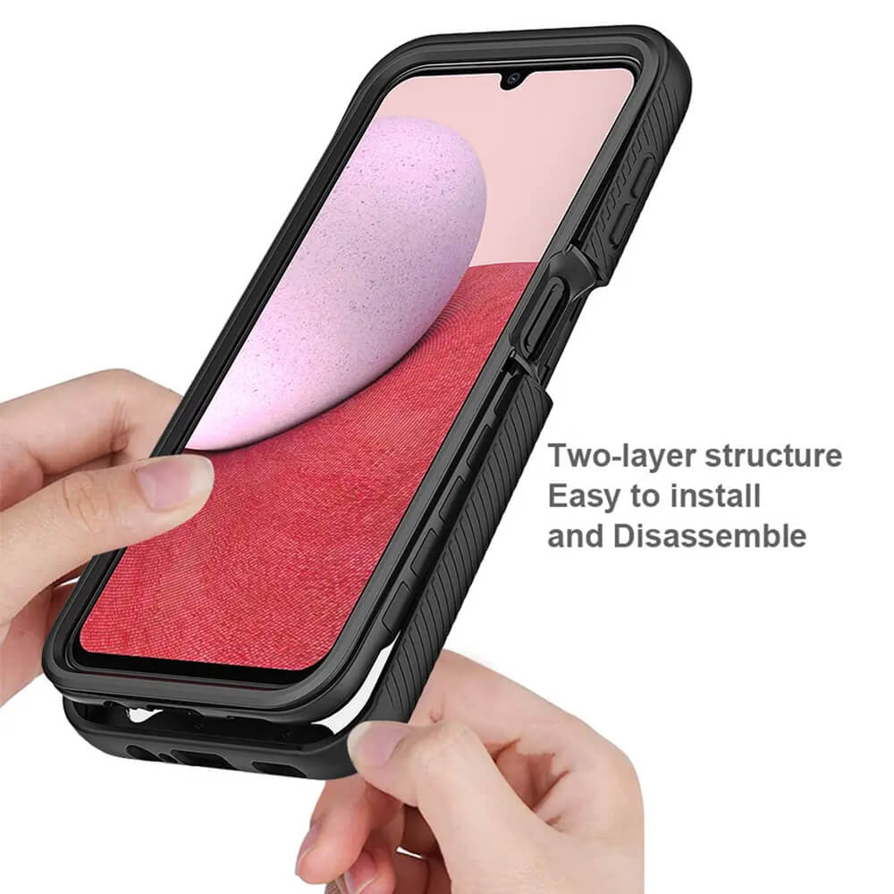 Techsuit Samsung Galaxy A14 5G Defense 360 Pro Θήκη 360 Full Body με Προστασία Οθόνης - Black / Διάφανη