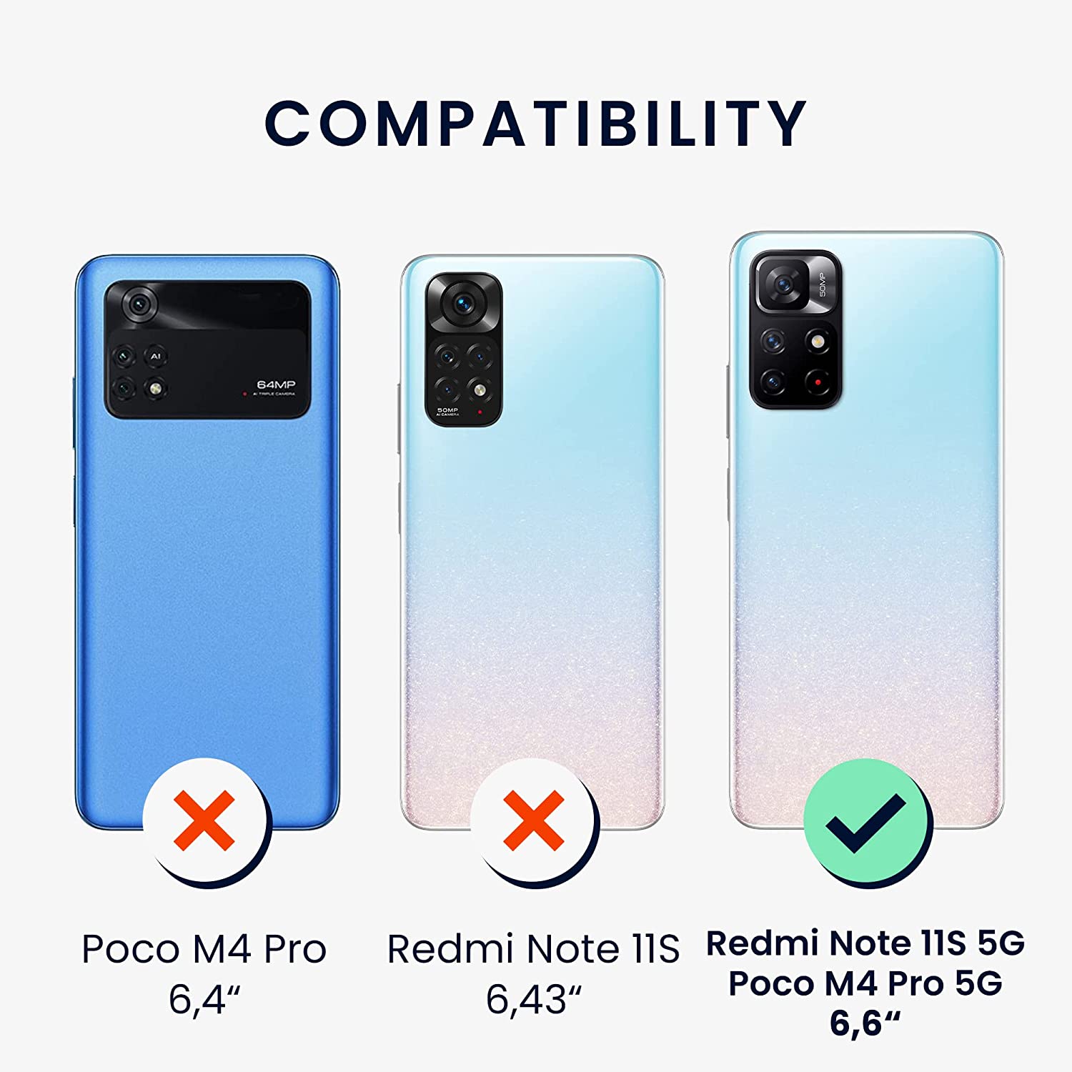 KW Xiaomi Poco M4 Pro 5G / Redmi Note 11S 5G Θήκη Σιλικόνης TPU με Λουράκι - Διάφανη / Black - 58093.01