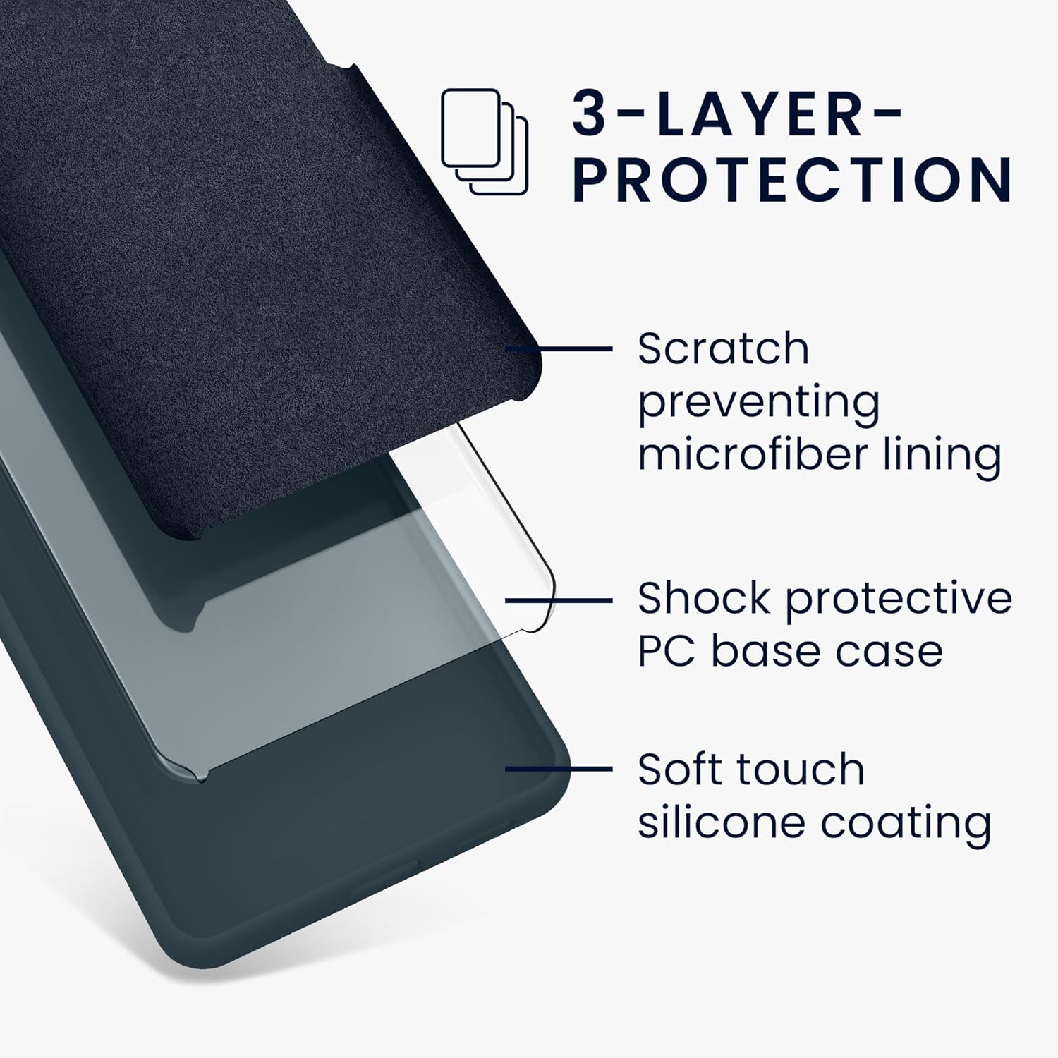 KW iPhone 16 Pro Θήκη Σιλικόνης Rubberized TPU - Dark Slate