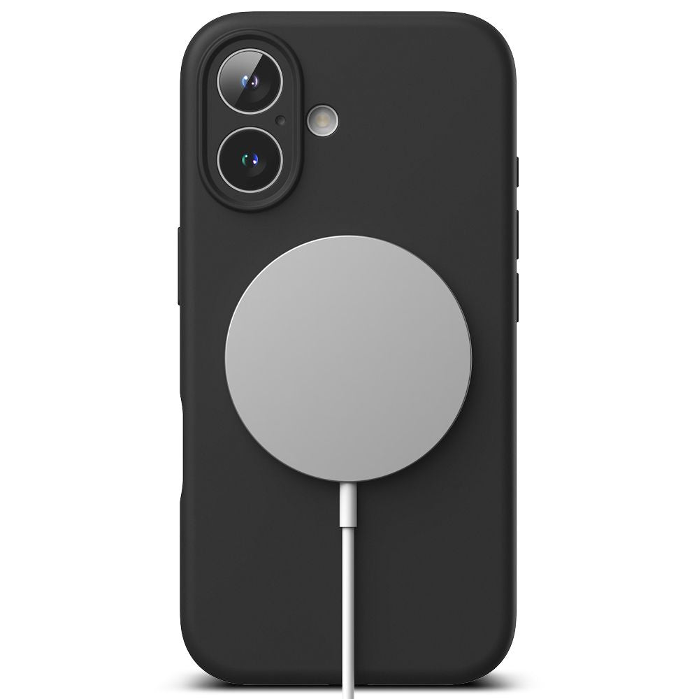 Ringke iPhone 16 Silicone Magnetic MagSafe Case Θήκη Σιλικόνης με MagSafe - Black