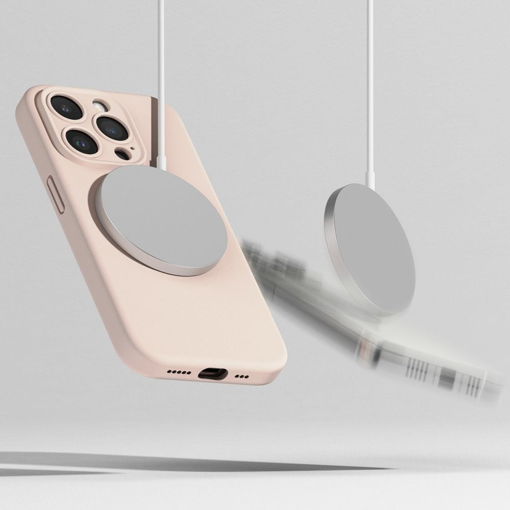 Ringke iPhone 15 Pro Max Silicone Magnetic MagSafe Case Θήκη Σιλικόνης με MagSafe - Pink Sand