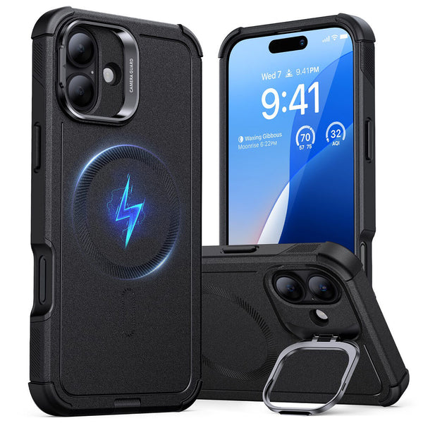 ESR iPhone 16 Plus Cyber Armor Kickstand Σκληρή Θήκη με Stand και MagSafe - Black