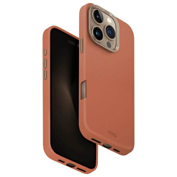 Uniq iPhone 16 Pro - Lyden MagClick - Σκληρή Θήκη με Επένδυση Συνθετικού Δέρματος και MagSafe - Terracotta