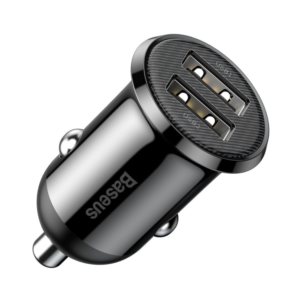 Baseus Grain Pro Car Charger - Φορτιστής Αυτοκινήτου 4.8A 2xUSB Ports - Black - CCALLP - 01