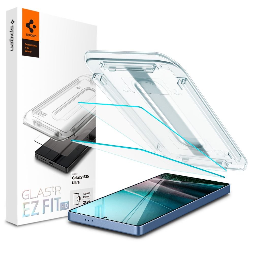 Spigen Samsung Galaxy S25 Ultra - Glas.TR EZ FIT HD 2.5D 9H - Αντιχαρακτικό Γυαλί Οθόνης - 2 Τεμάχια - Clear - AGL09082