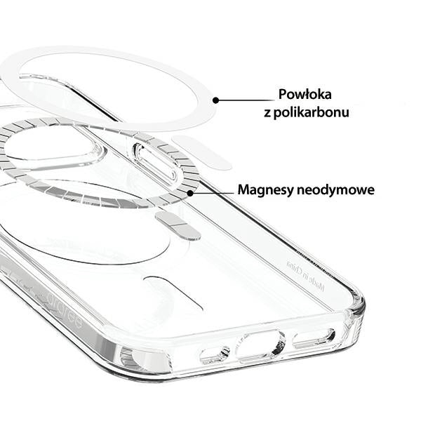 Araree iPhone 13 / 14 / 15 Duple M Σκληρή Θήκη με Πλαίσιο Σιλικόνης και MagSafe - Διάφανη