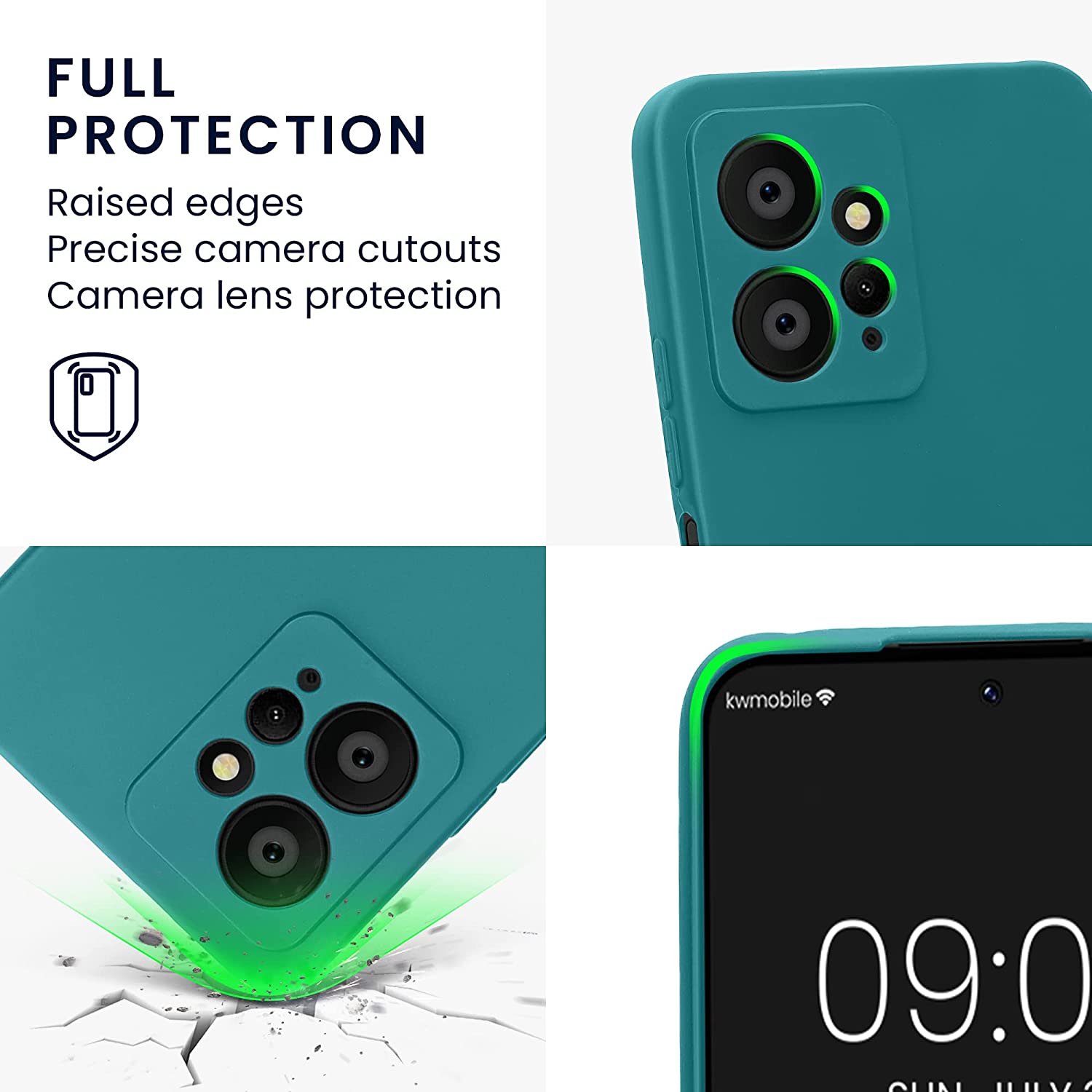 KW Xiaomi Redmi Note 12 4G Θήκη Σιλικόνης TPU - Matte Petrol Blue - 61181.57