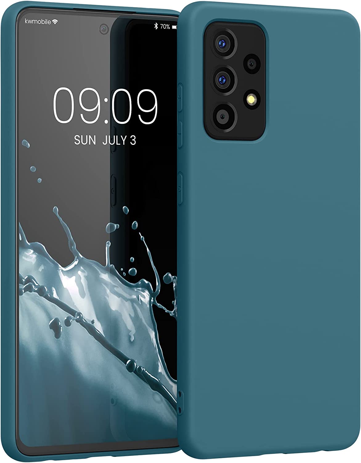 KW Samsung Galaxy A52 / A52 5G / A52s 5G Θήκη Σιλικόνης Rubberized TPU - Petrol Matte - 56680.57