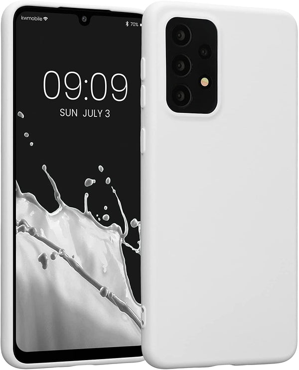 KW Samsung Galaxy A33 5G Θήκη Σιλικόνης Rubberized TPU - White Matte - 58050.48
