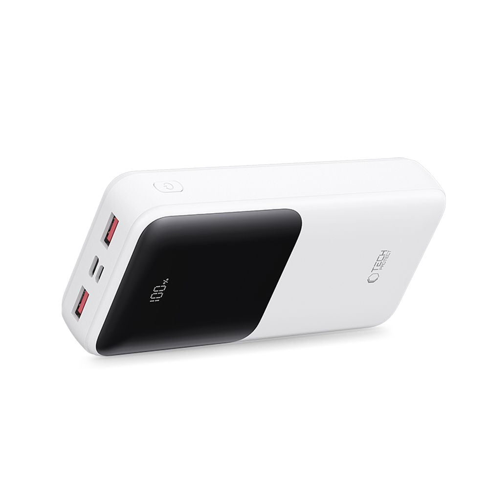 Tech - Protect PB02 - 22.5W Power Bank 20000mAh με 2 Θύρες USB με 1 Θύρα Type - C και 1 Θύρα Micro - USB - White