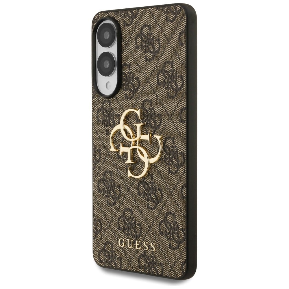 Guess Samsung Galaxy S25 Edge - Big 4G Logo Classic Logo - Σκληρή Θήκη με Επένδυση από Οικολογικό Δέρμα - Brown - GUHCS25E4GMGBR