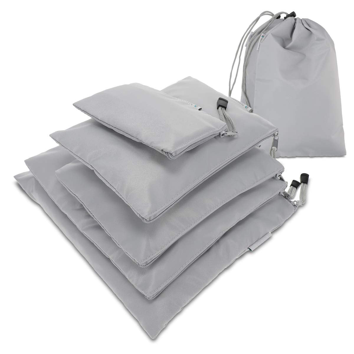 Navaris 7 Set Travel Storage Bags Σετ με 7 Σάκους Ταξιδιού - Grey - 50581.25.01
