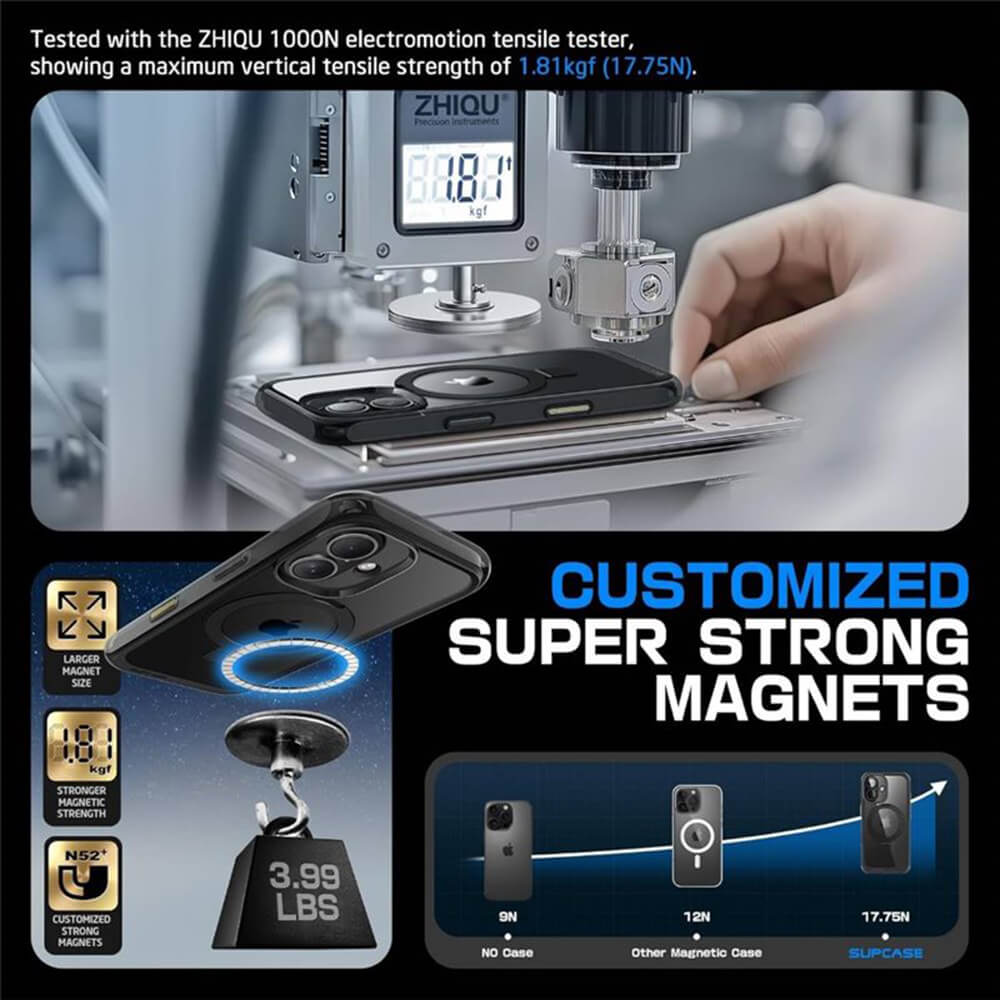 Supcase iPhone 16 - Unicorn Beetle MagStand MagSafe Σκληρή Θήκη - Frost Black