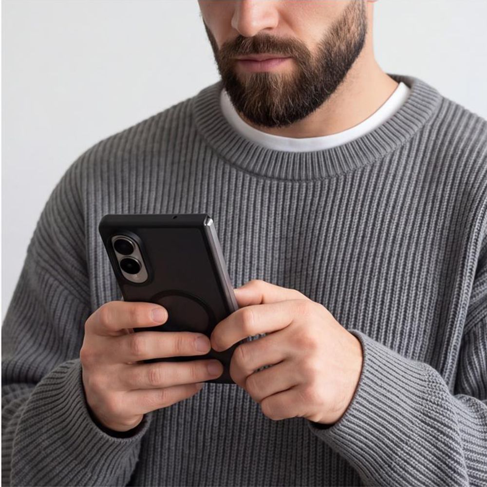 Tech-Protect Samsung Galaxy Z Fold8 - Σκληρή Θήκη με Πλαίσιο Σιλικόνης - MagMat MagSafe - Matte Black