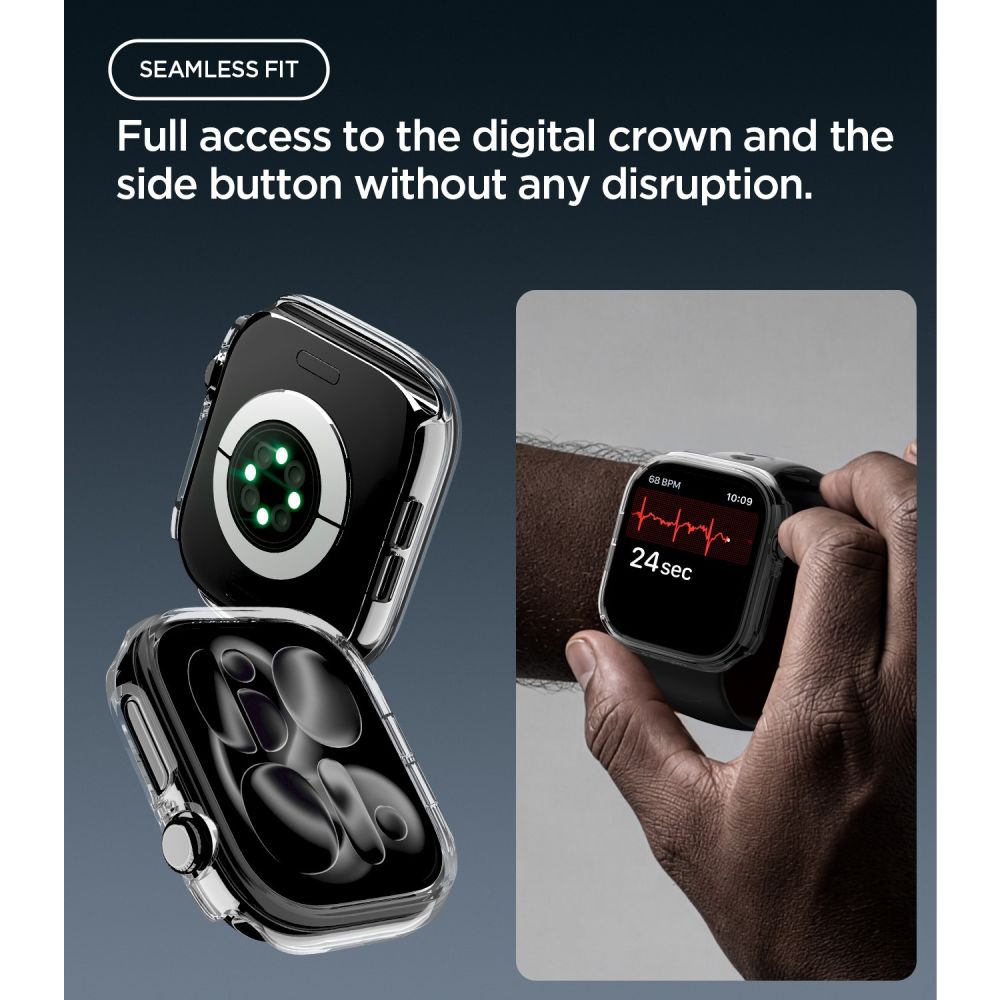 Spigen Θήκη Apple Watch 12 - 46mm Thin Fit - Crystal Clear