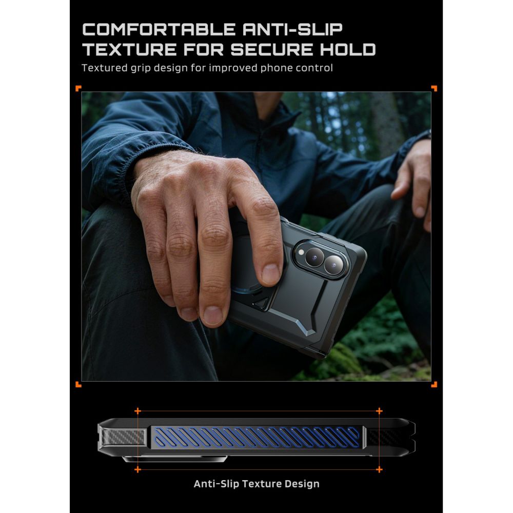 Supcase Samsung Galaxy Z Fold8 - Σκληρή Θήκη με Προστασία Οθόνης και MagSafe / Stand - UB Grip Mag - Black