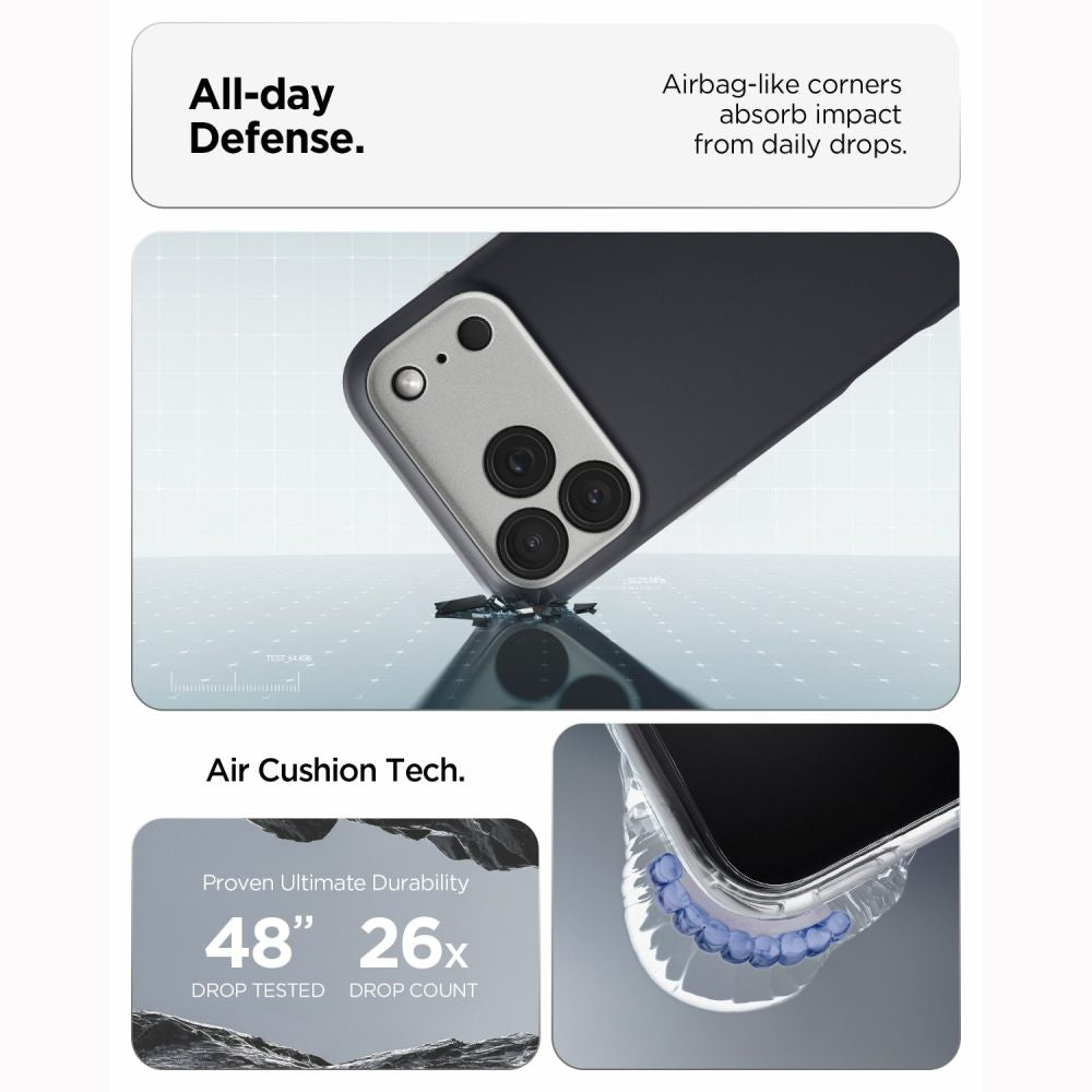 Spigen iPhone 18 Pro / iPhone 17 Pro - Θήκη Σιλικόνης με MagSafe - Nano Pop Mag - Black Sesame