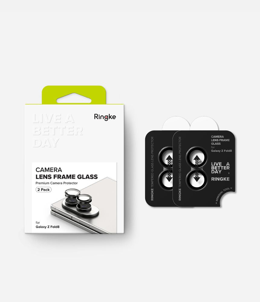Ringke Samsung Galaxy Z Fold8 - Αντιχαρακτικό Γυαλί για την Κάμερα - Camera Frame - 2 Τεμάχια - Black