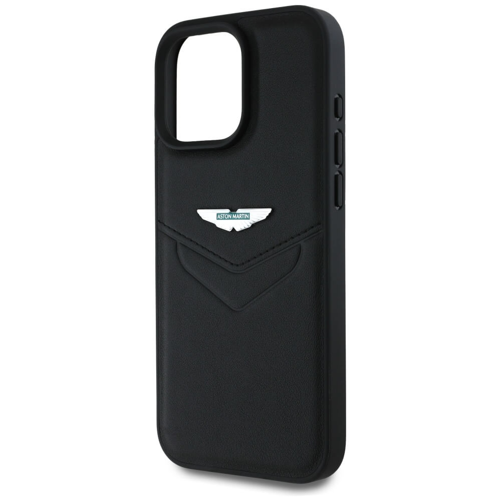 Aston Martin iPhone 16 Pro Max - HC Leather Victory - Σκληρή Θήκη με Επένδυση Γνήσιου Δέρματος - Black