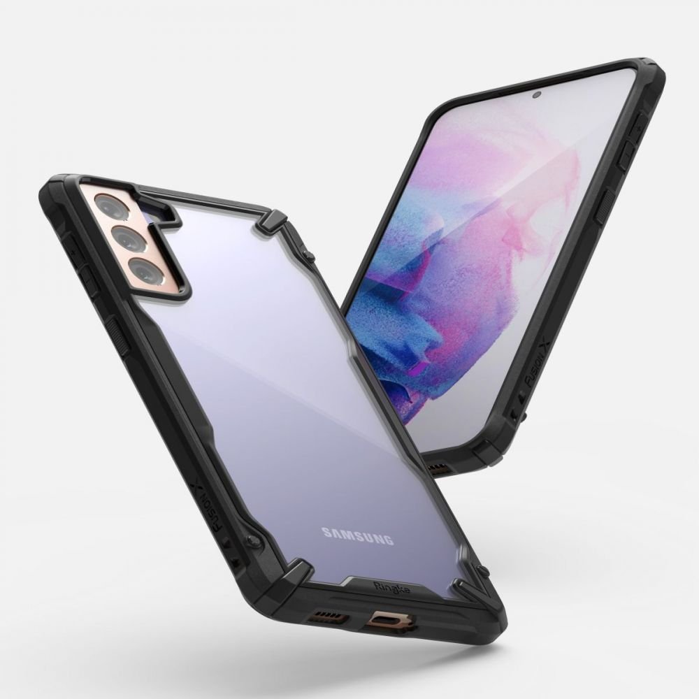 Ringke Samsung Galaxy S21 Fusion X Σκληρή Θήκη με Πλαίσιο Σιλικόνης - Black - Διάφανη