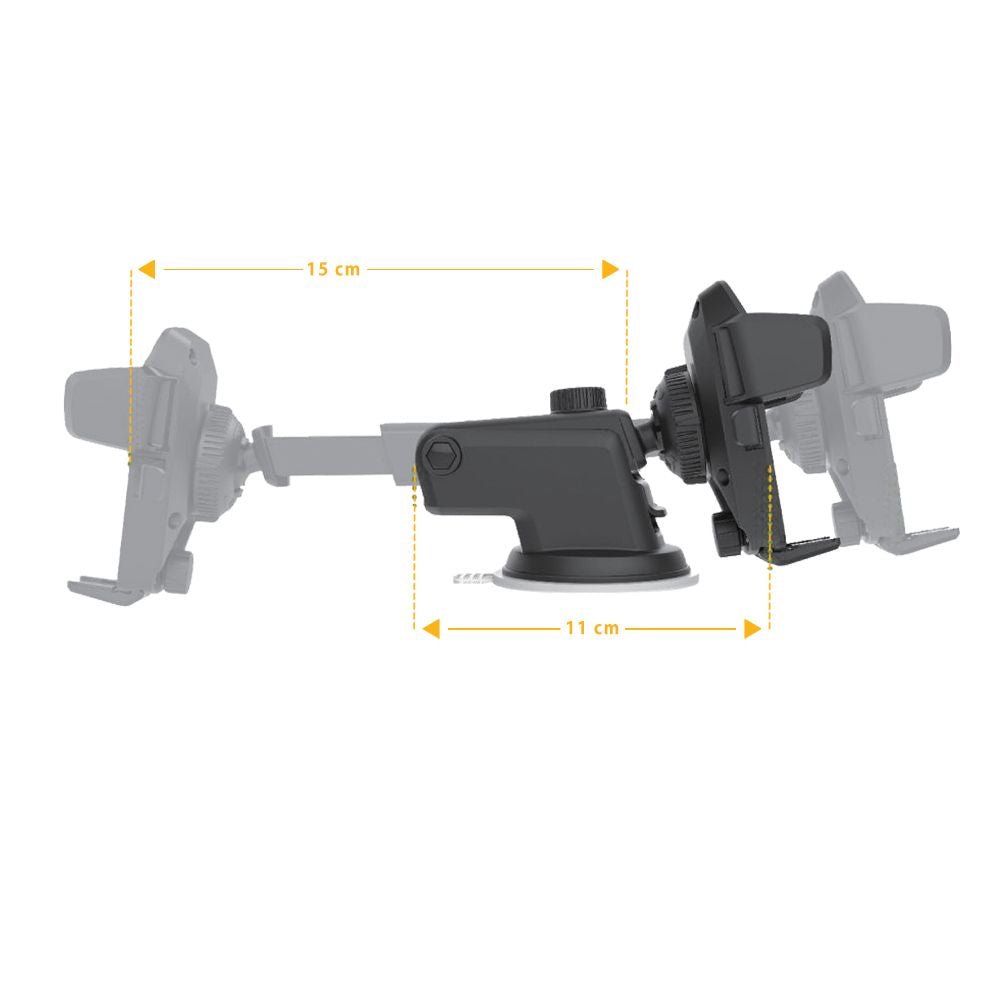 Tech - Protect V2 Universal Dash and Windshield Βάση Στήριξης Κινητών για το Αυτοκίνητο - Black