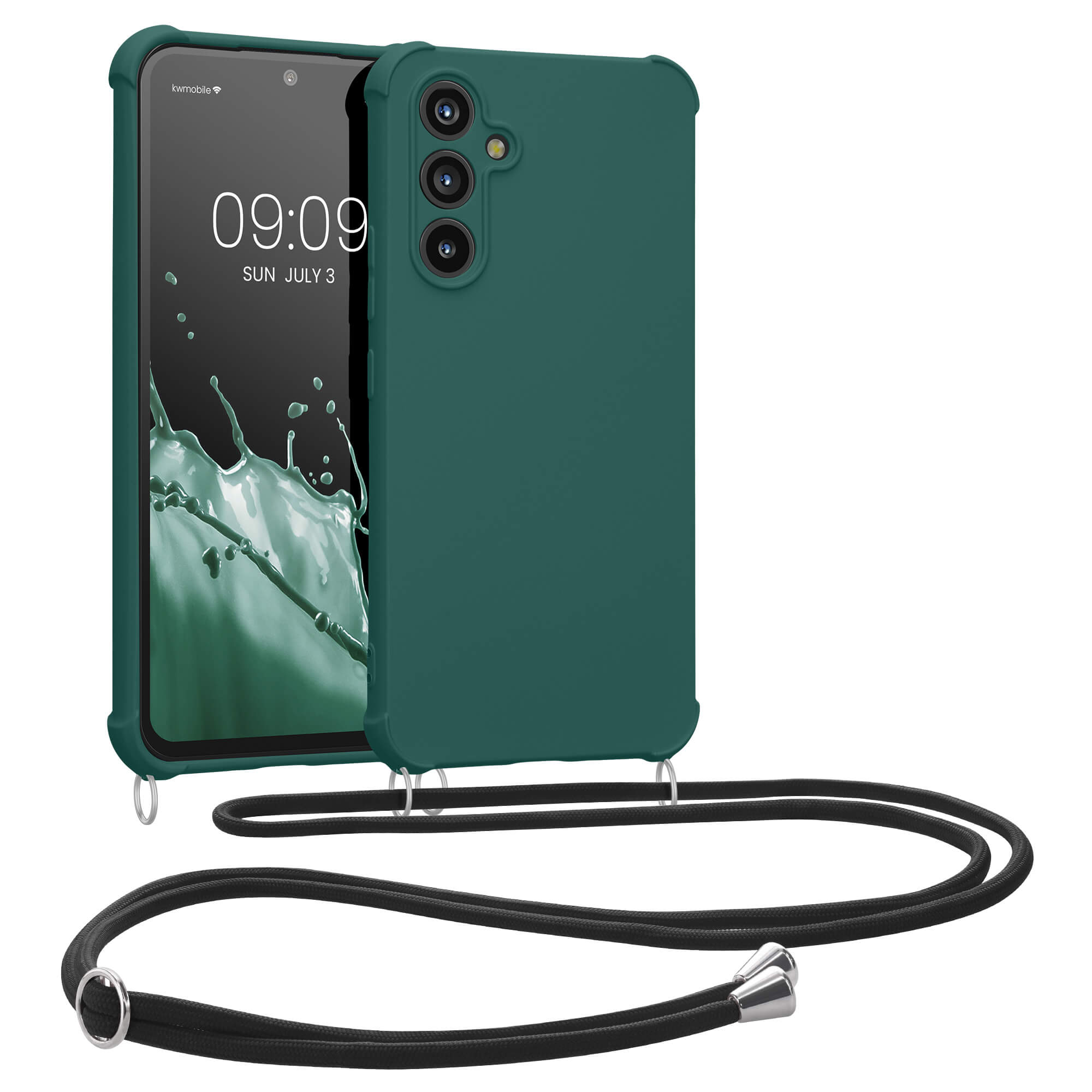 KW Samsung Galaxy A54 5G Θήκη Σιλικόνης TPU με Λουράκι - Petrol - 60805.78