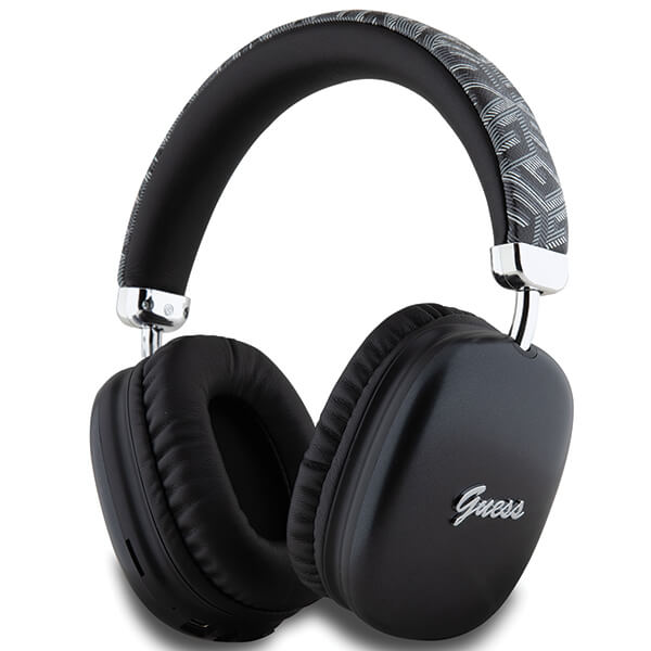Guess Over - Ear Gcube Metallic Script Logo - Ασύρματα Bluetooth Ακουστικά - Black