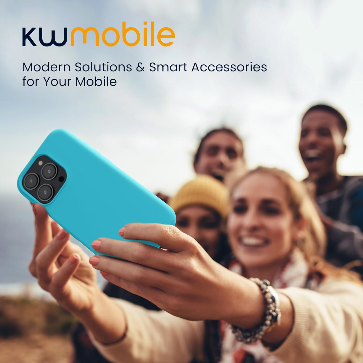 KW iPhone 16 Pro Θήκη Σιλικόνης Rubberized TPU - Cool Glacier