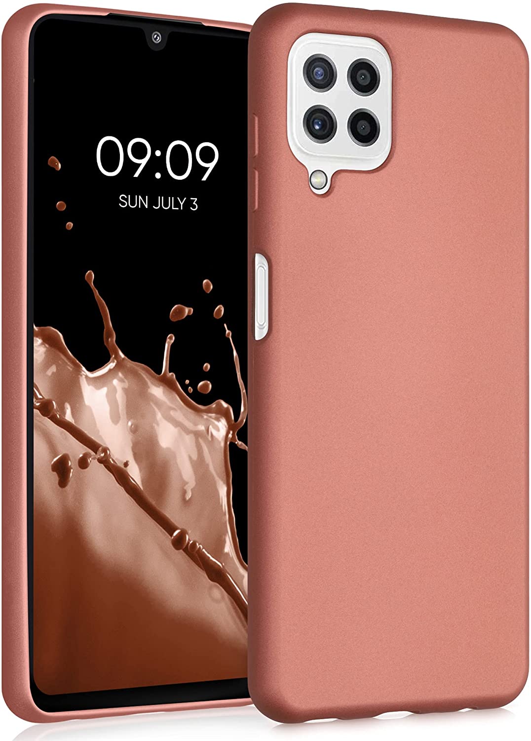 KW Samsung Galaxy A22 4G Θήκη Σιλικόνης TPU - Metallic Bronze - 55495.211